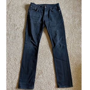 Nudie jeans co faded black skinny straight jeans